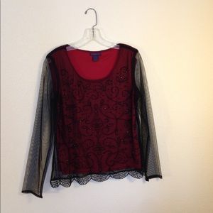 Metaphor Long Sleeve Women’s Dressy Top Size Large